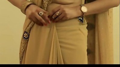 molten lady SAREE WEARING and showing her navel and BACK