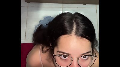 Debora Mendes' POV oral job on Wellington Ribeiro, culo reflection in the mirror and powerful facial at the end - full ON SHEER.COM AND red