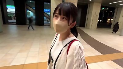 "Baby face x yam-sized breasts x ample ass" A national treasure expert and a internal cumshot video while sinking in eagerness  #Hinata #College college girl Part1